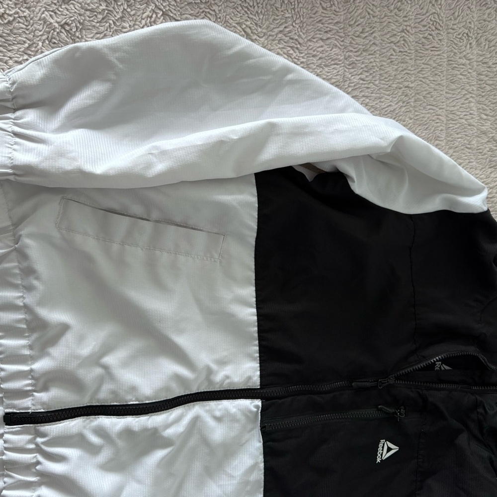 Reebok Black and Gray Zip-Up Jacket